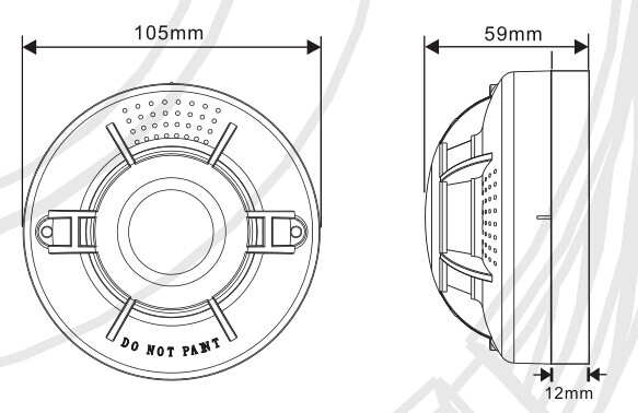 smoke alarm size