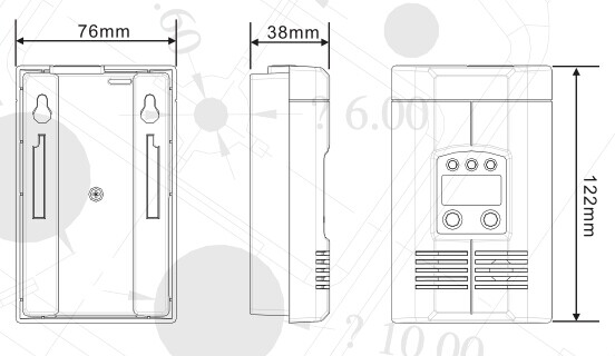 gas alarm size