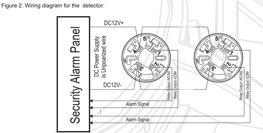 4-Wire Smoke Detector with Relay Output YT142